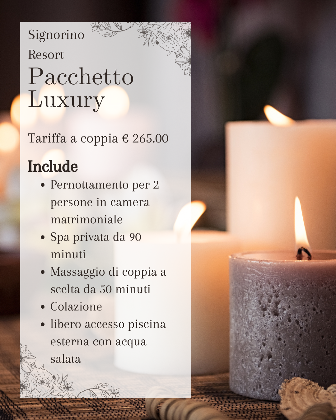 Pacchetto Luxury 1 pacchetto luxury